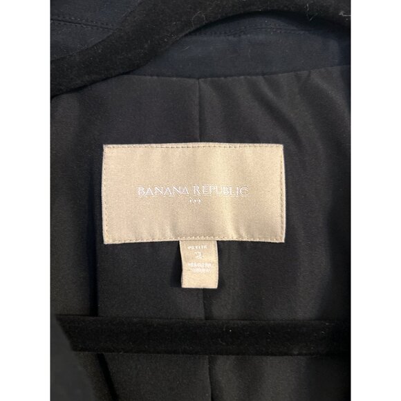 Banana Republic Women's Black One-Button Blazer Cotton Stylish Business & Casual - Picture 3 of 14